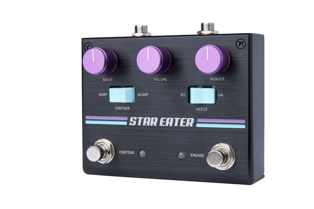 Pigtronix Star Eater fuzz — contour and voice switches detail