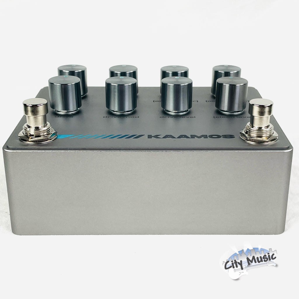 Used Darkglass Kaamos bass pedal - close-up of control knobs