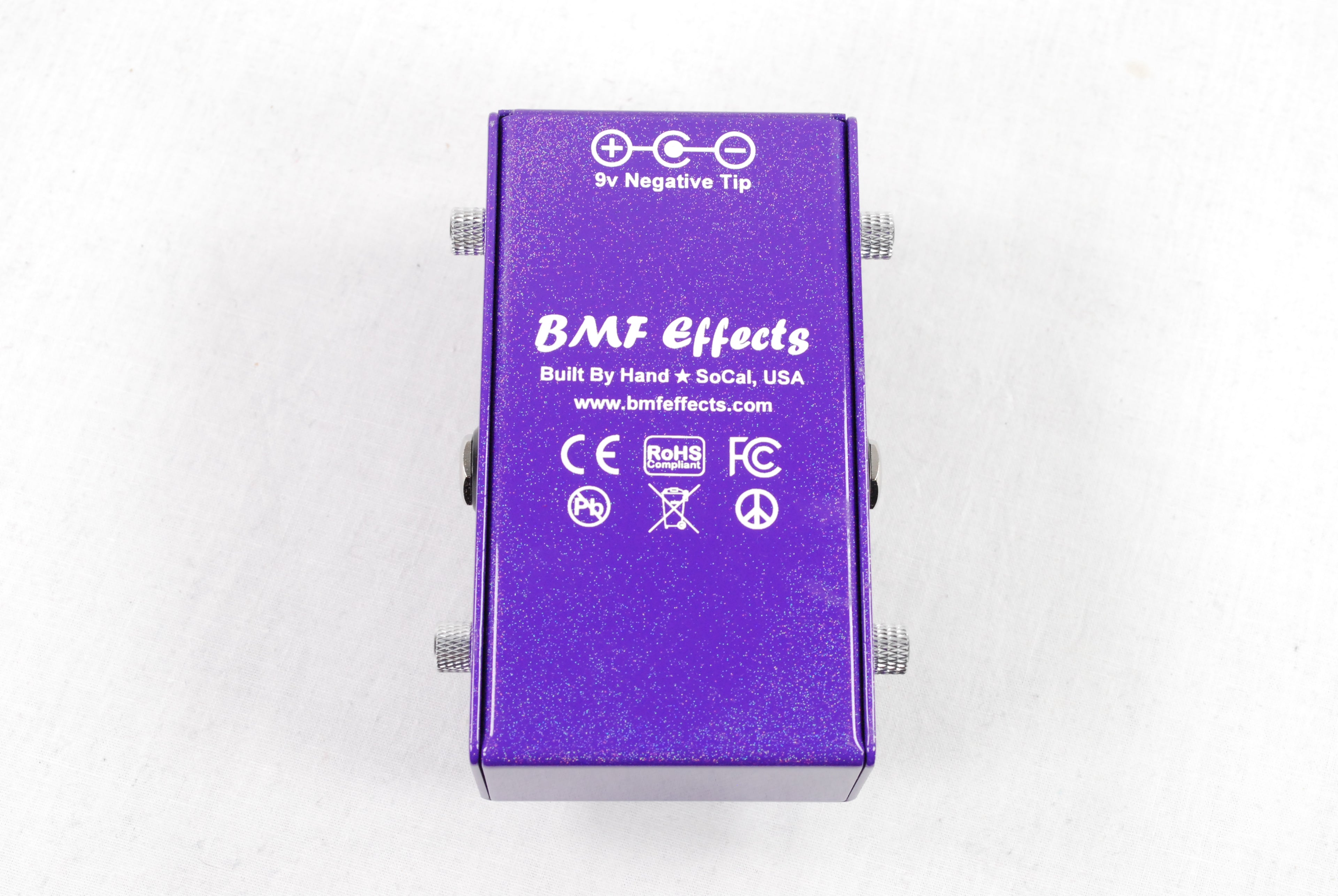 BMF Effects Purple Nurple overdrive pedal — angled view