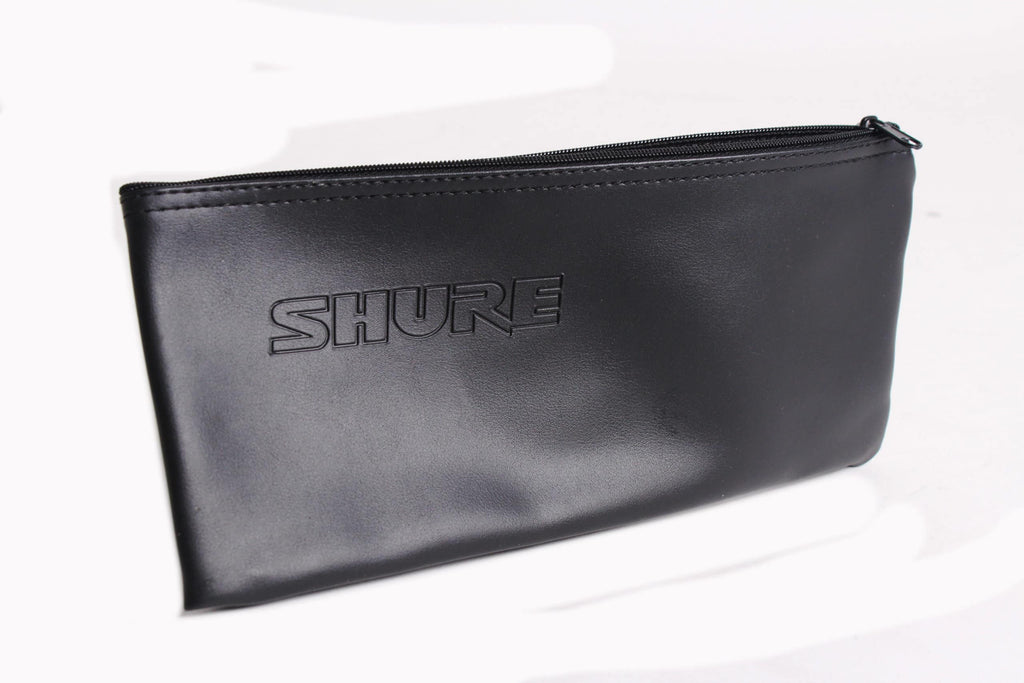 Shure SM58 Black Edition dynamic microphone — angled side view