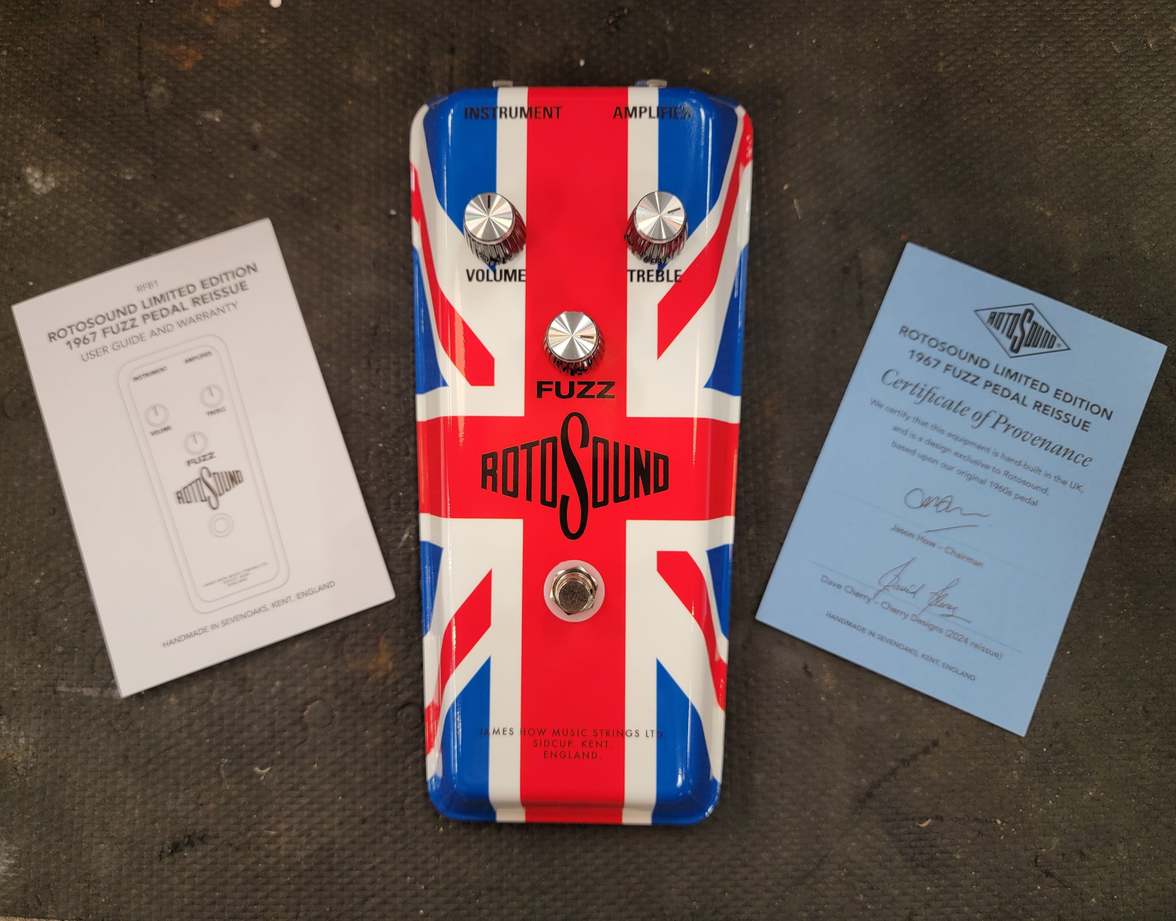 Very Limited (100 pedals!) Rotosound Union Jack Edition 1967 Fuzz Pedal 2025