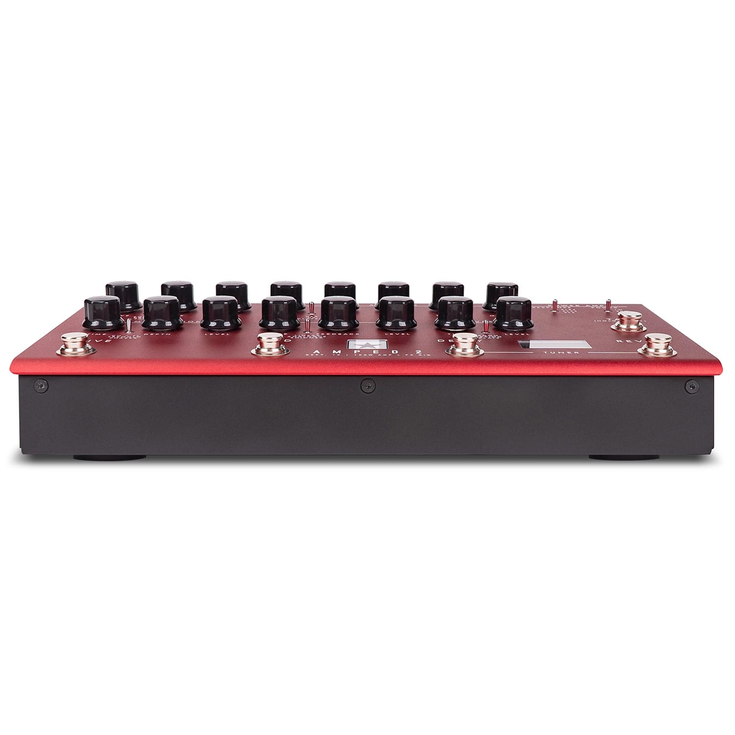 Blackstar AMPED 2 floorboard amp — red, side view
