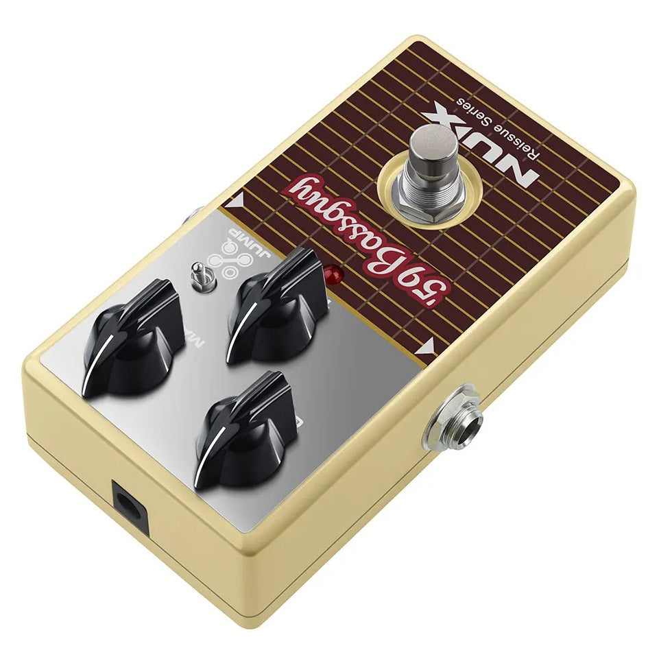 NUX '59 Bassguy preamp pedal — side input jack view