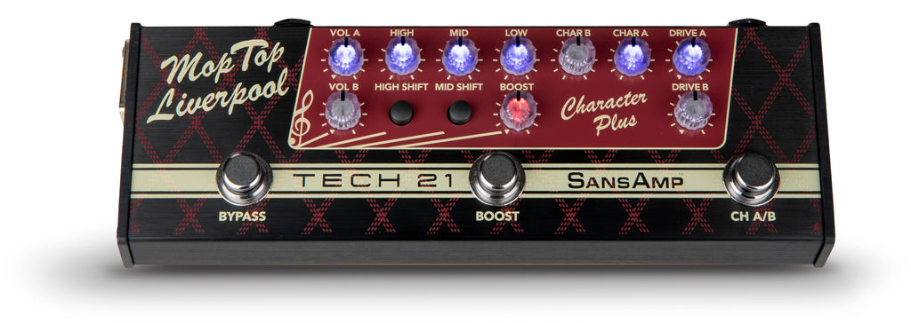 New Tech 21 SansAmp Character Plus Mop Top Liverpool Guitar Effects Pedal