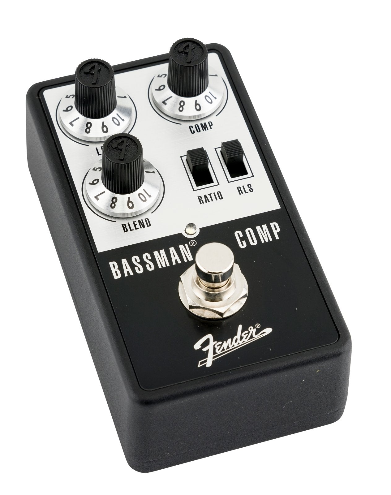 Fender Bassman Comp compressor pedal — top mounted jacks