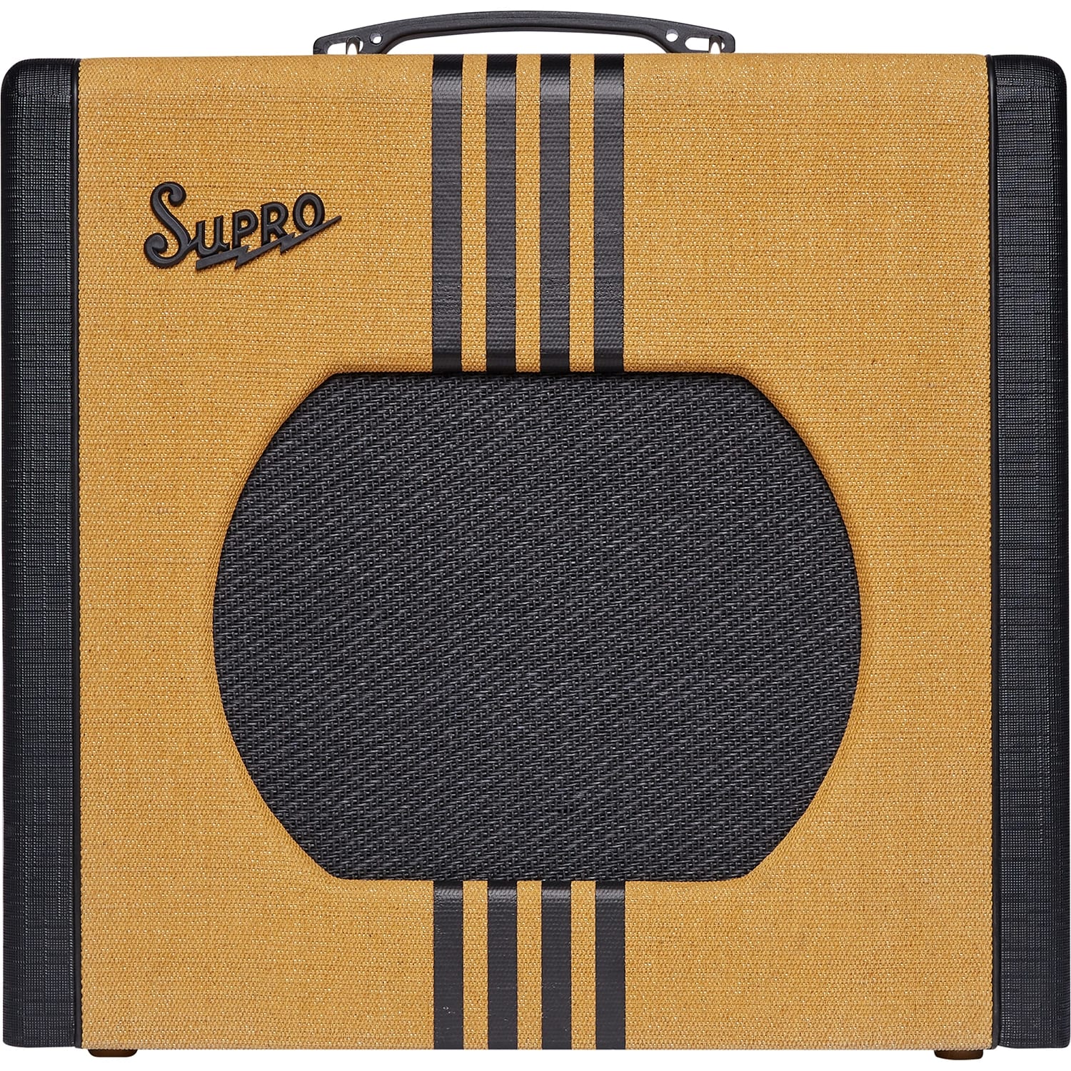 Supro Delta King 12 tube combo amp — tweed & black, front