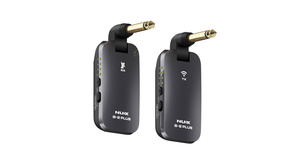 NUX B-2 Plus wireless guitar system — plug detail