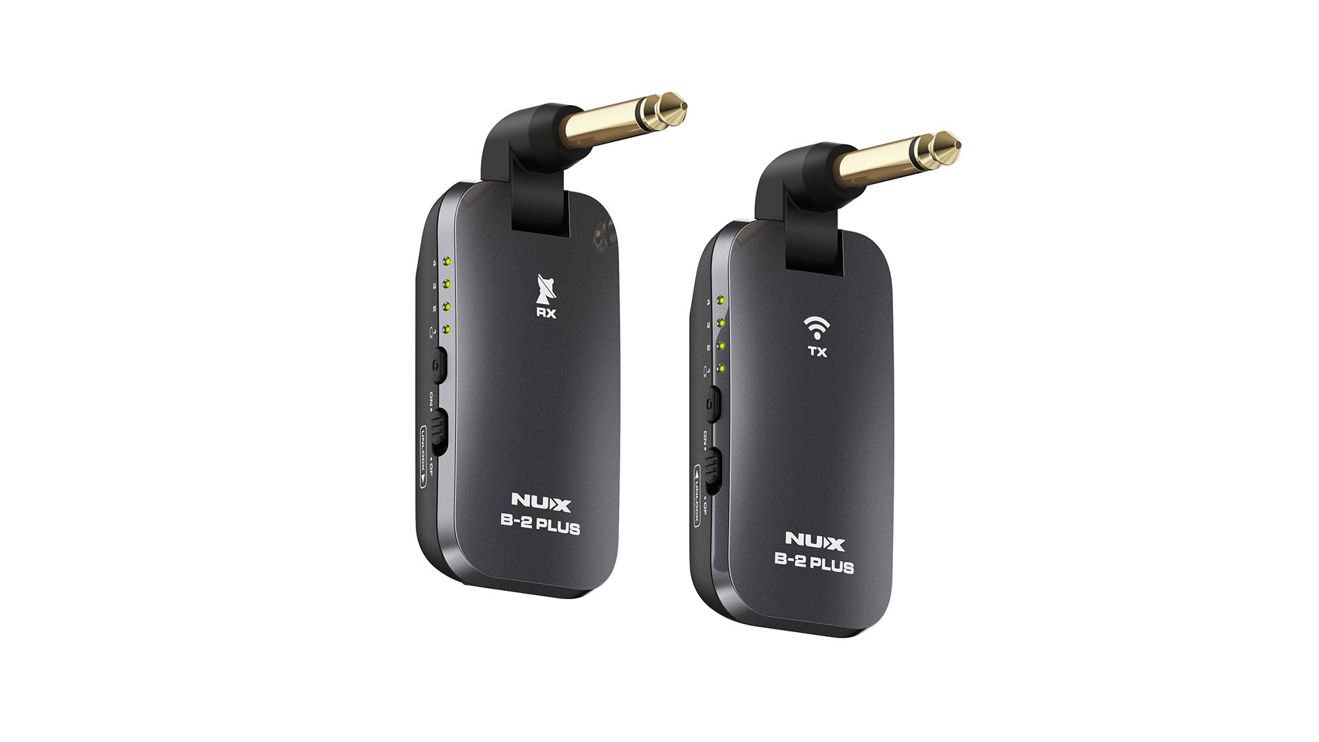 NUX B-2 Plus wireless guitar system — plug detail