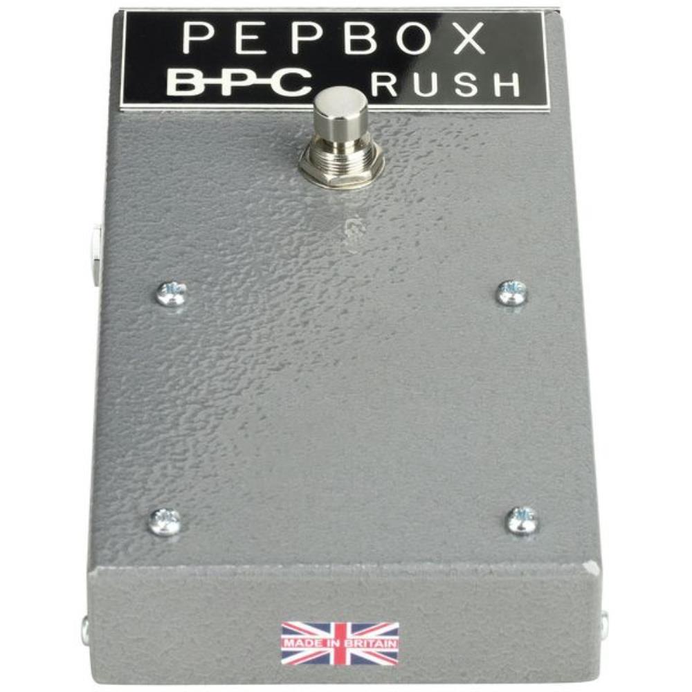British Pedal Company Pepbox Rush fuzz pedal — side input jack