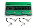 Line 6 DL4 MkII delay modeler pedal — green, with two patch cables