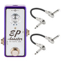 New Xotic EP Booster Limited Edition Purple boost pedal with two Hosa patch cables
