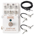 MXR M309 Joshua Ambient Echo pedal in white with included Hosa cables