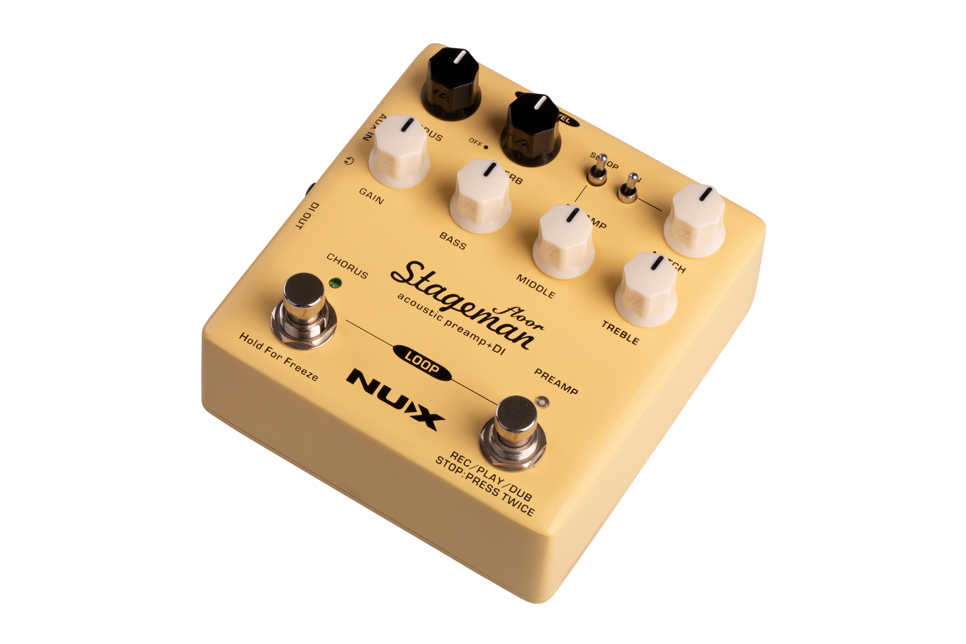 New NUX NAP-5 Stageman Floor Acoustic Preamp & DI Guitar Effects Pedal