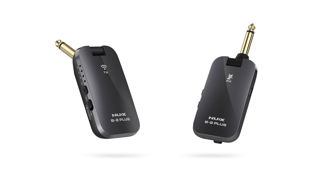 NUX B-2 Plus wireless guitar system — charging port