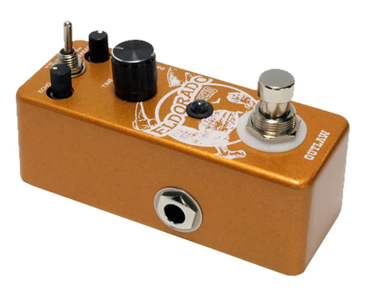 Outlaw Effects Eldorado Echo delay pedal — rear panel view