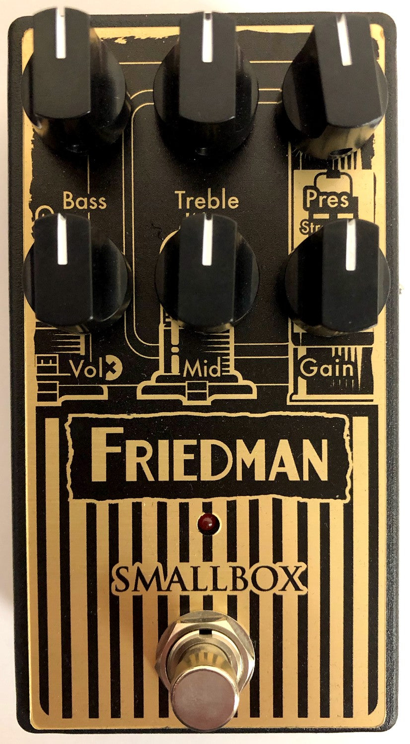Friedman SmallBox overdrive pedal — angled view