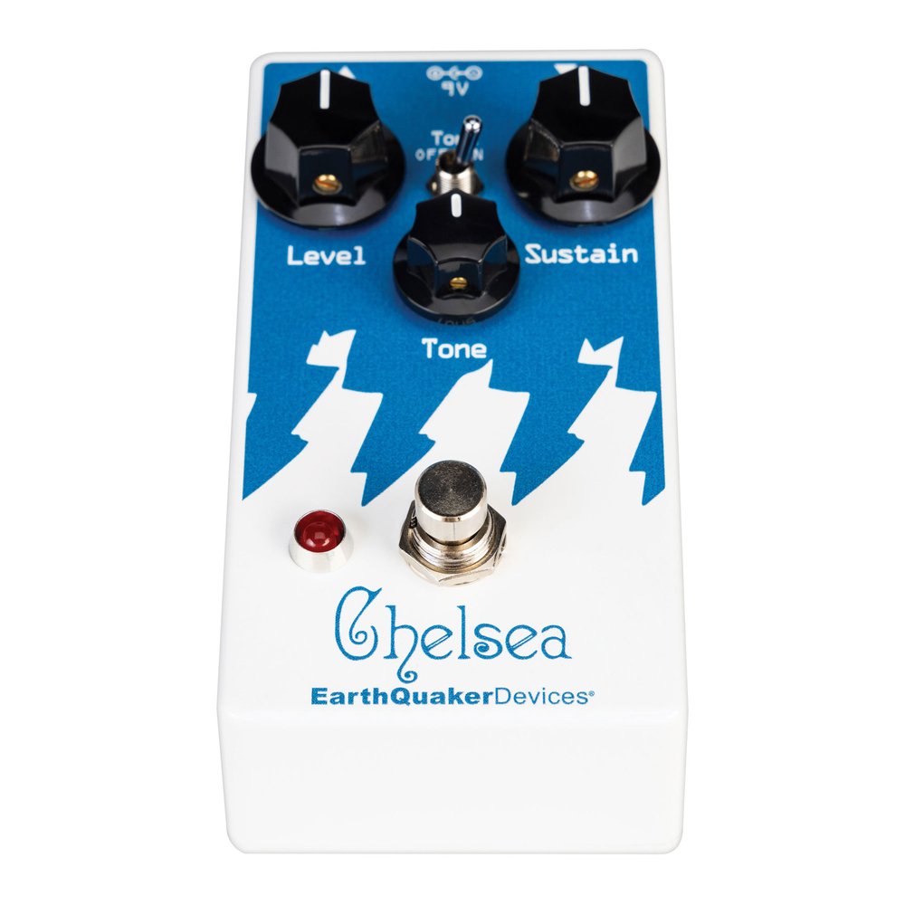 EarthQuaker Devices Chelsea fuzz pedal — angled view