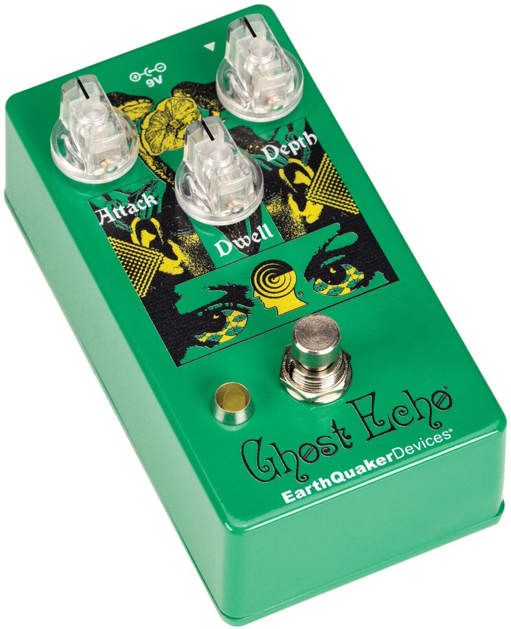 EarthQuaker Devices Ghost Echo V3 Brain Dead reverb pedal — controls detail