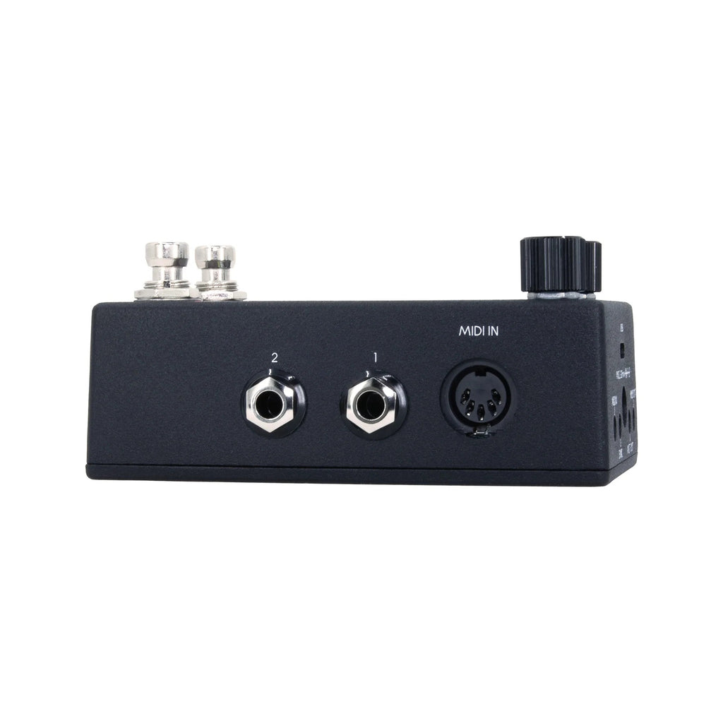 Walrus Audio Canvas Clock tempo sync pedal — top MIDI and sync ports