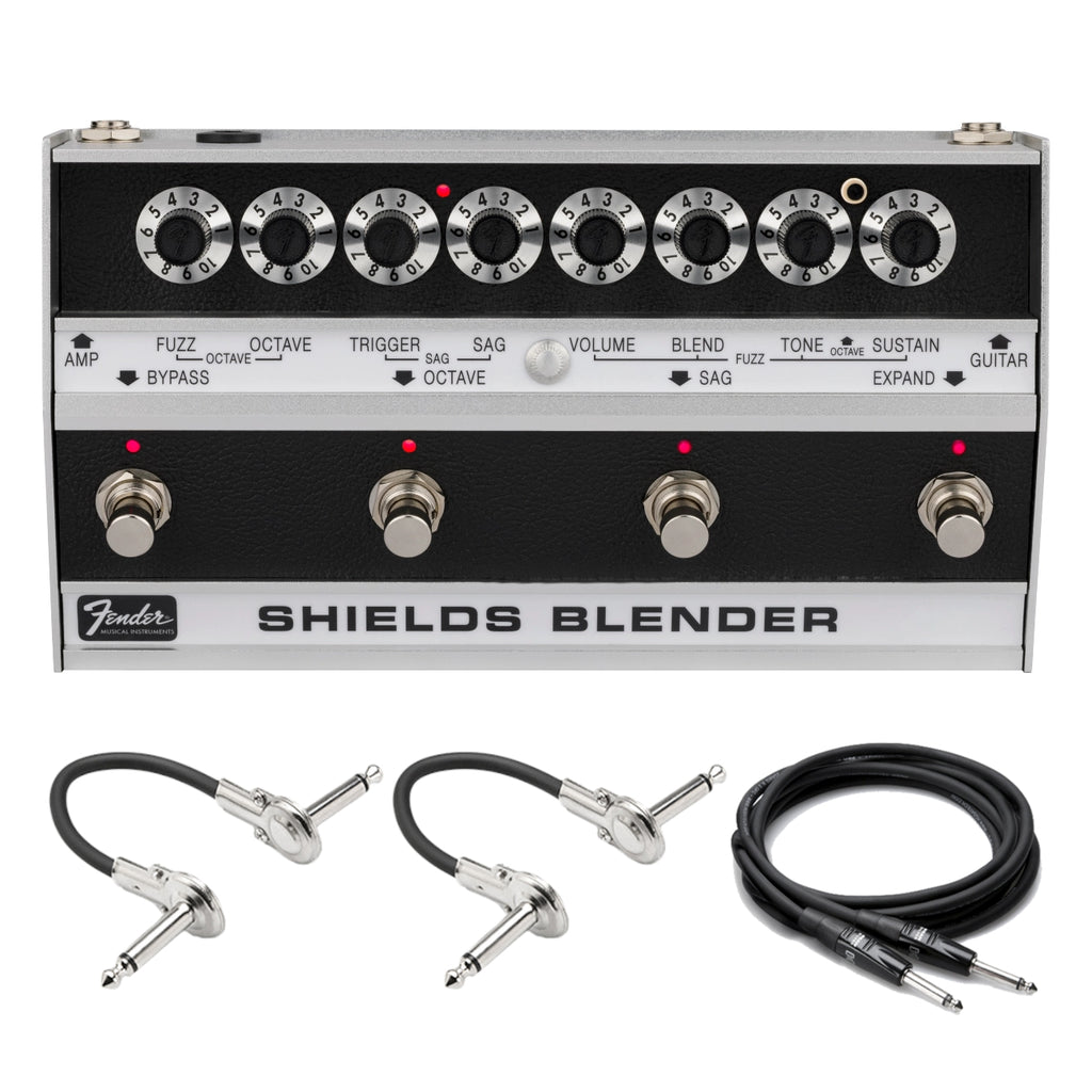 Fender Shields Blender fuzz pedal — four footswitch control panel