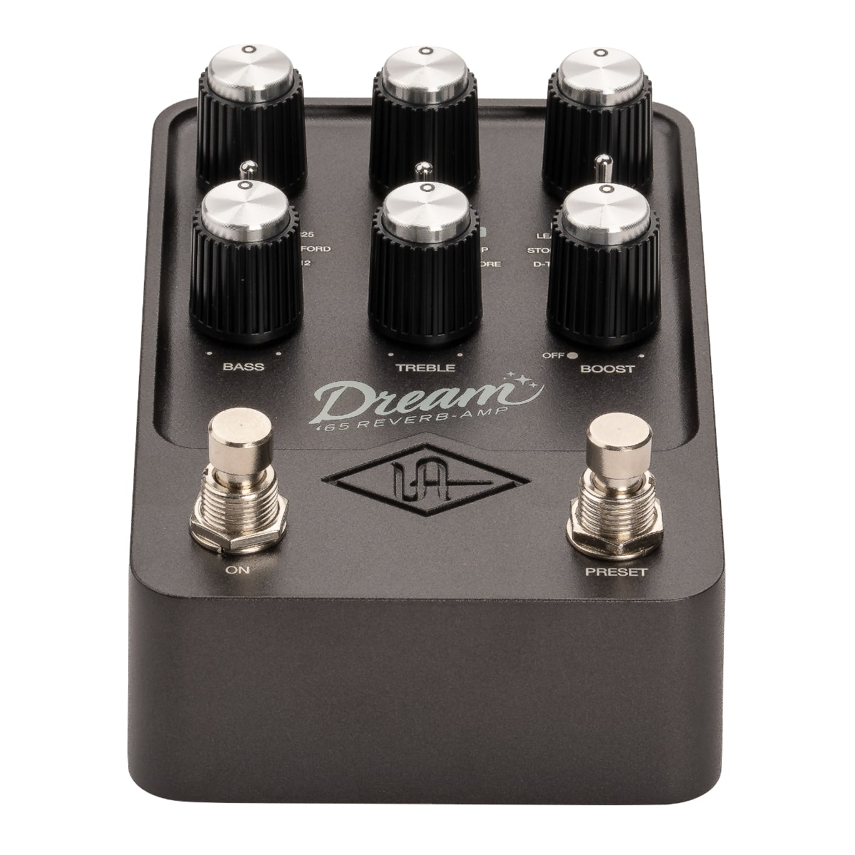 Universal Audio Dream '65 amp pedal — angled side view
