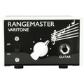 British Pedal Company Rangemaster Varitone treble booster — black and white front