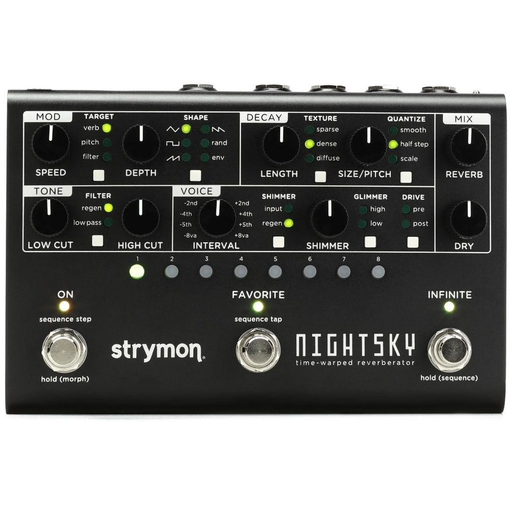 New Strymon NightSky Midnight Edition Time Warped Reverberator Guitar Pedal