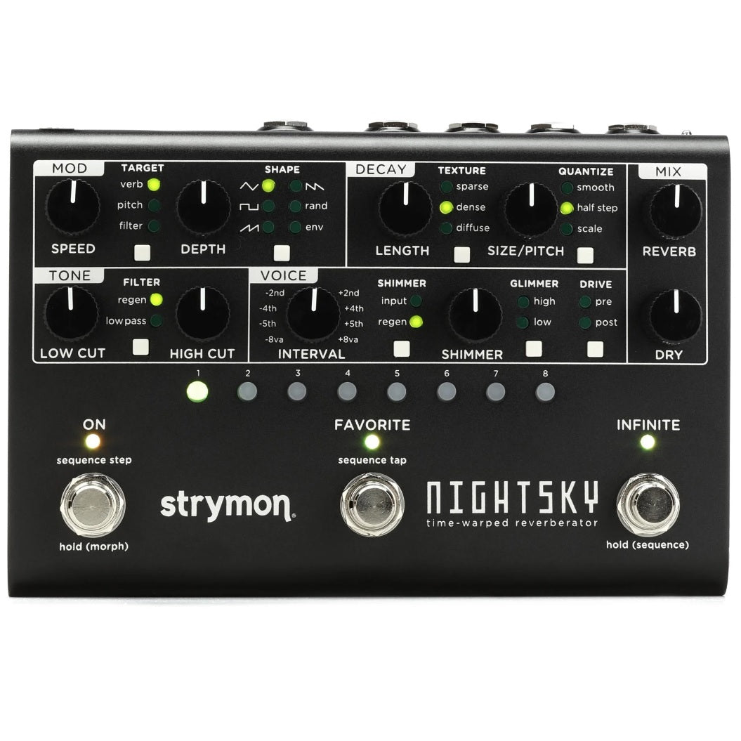New Strymon NightSky Midnight Edition Time Warped Reverberator Guitar Pedal