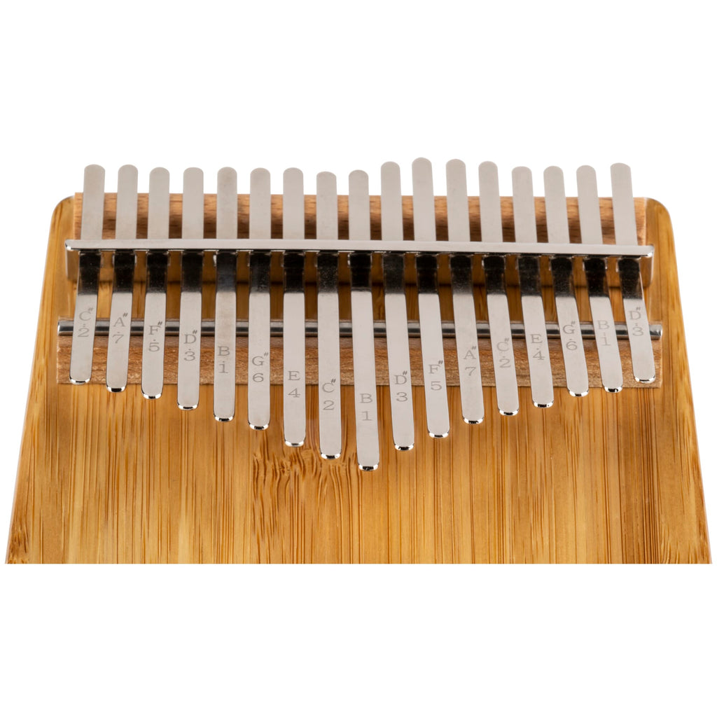 Luna 17-key bamboo kalimba — included hard case and accessories