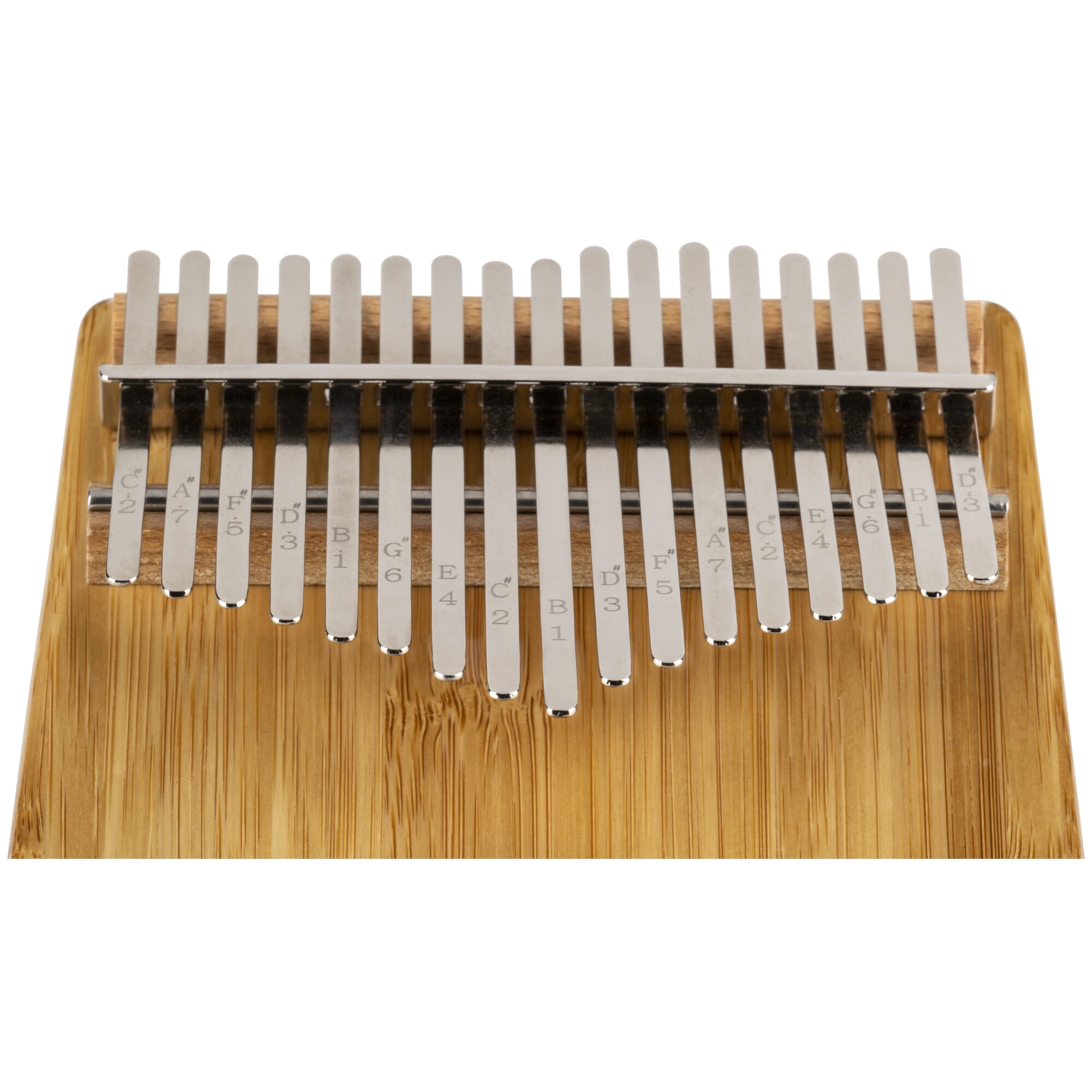Luna 17-key bamboo kalimba — included hard case and accessories