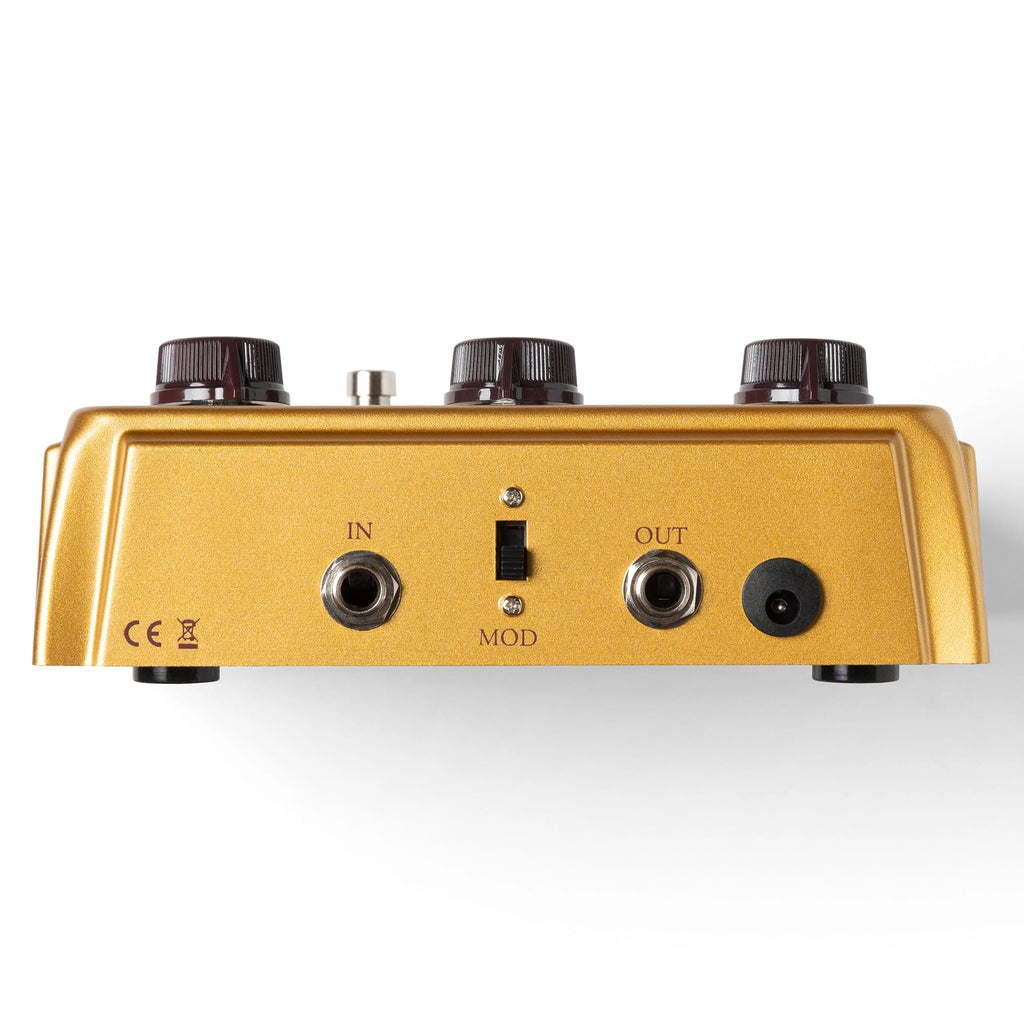 Warm Audio Centavo overdrive pedal rear MOD switch and jacks