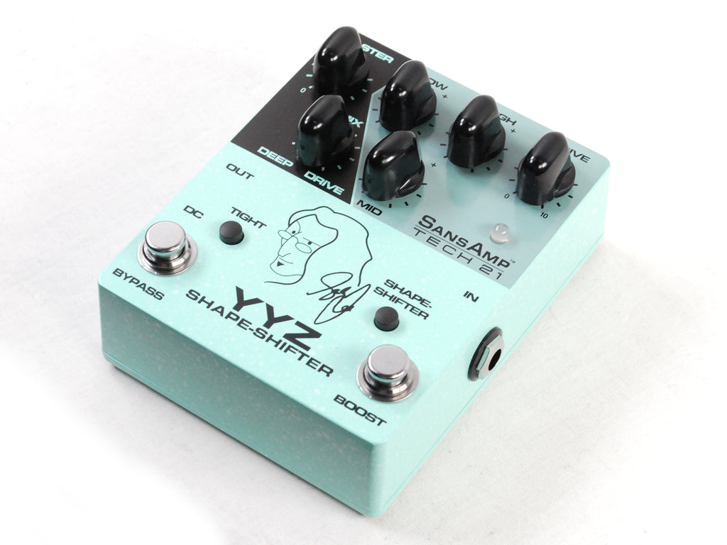 Tech 21 YYZ Shape-Shifter Geddy Lee SansAmp bass pedal side jacks view
