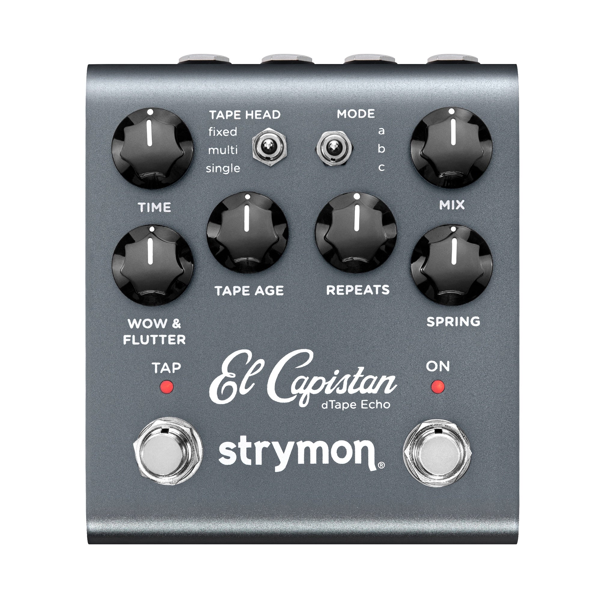 Strymon El Capistan V2 dTape echo pedal — dark gray enclosure front view