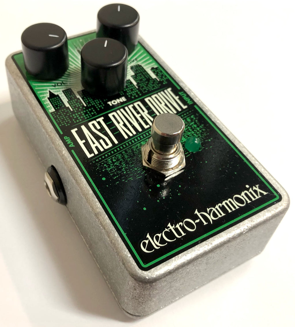 Electro-Harmonix East River Drive overdrive pedal — control knobs detail