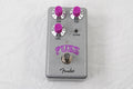 Open Box Fender Hammertone Fuzz pedal — gray hammertone enclosure, top view