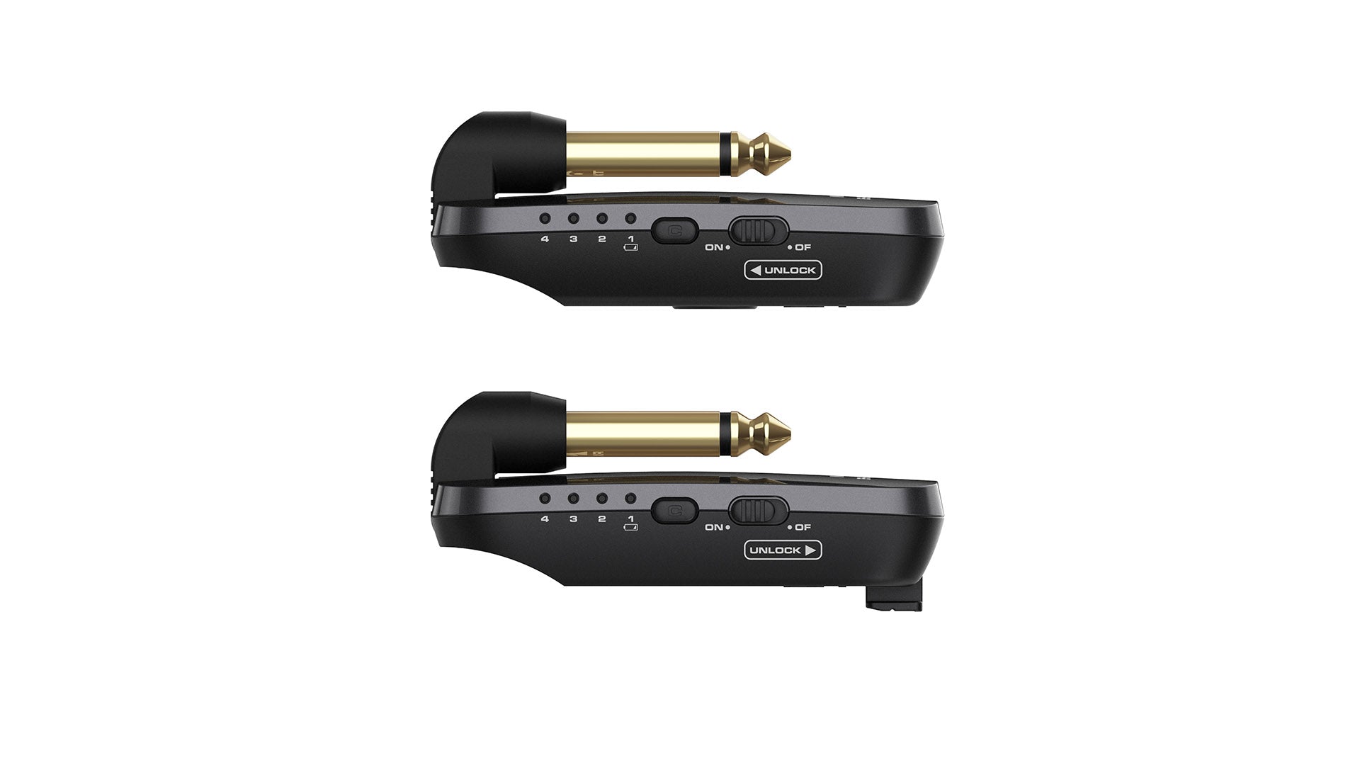 NUX B-2 Plus wireless guitar system — channel controls