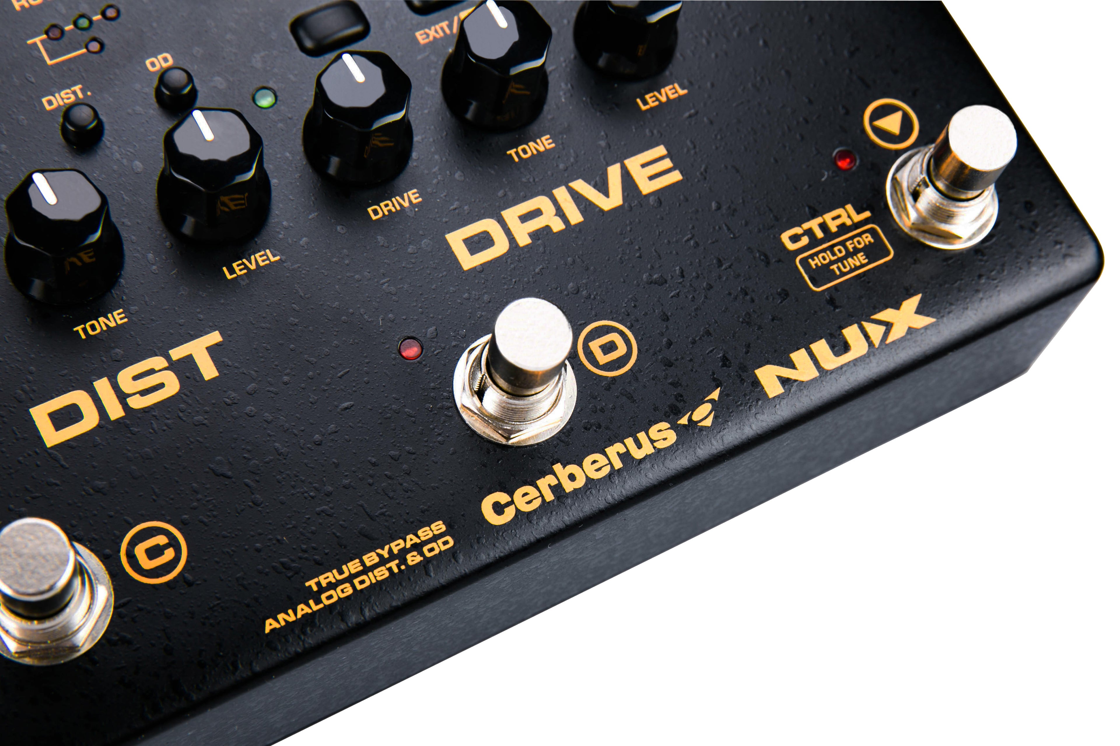 NUX NME-3 Cerberus multi-effects pedal — distortion and drive section