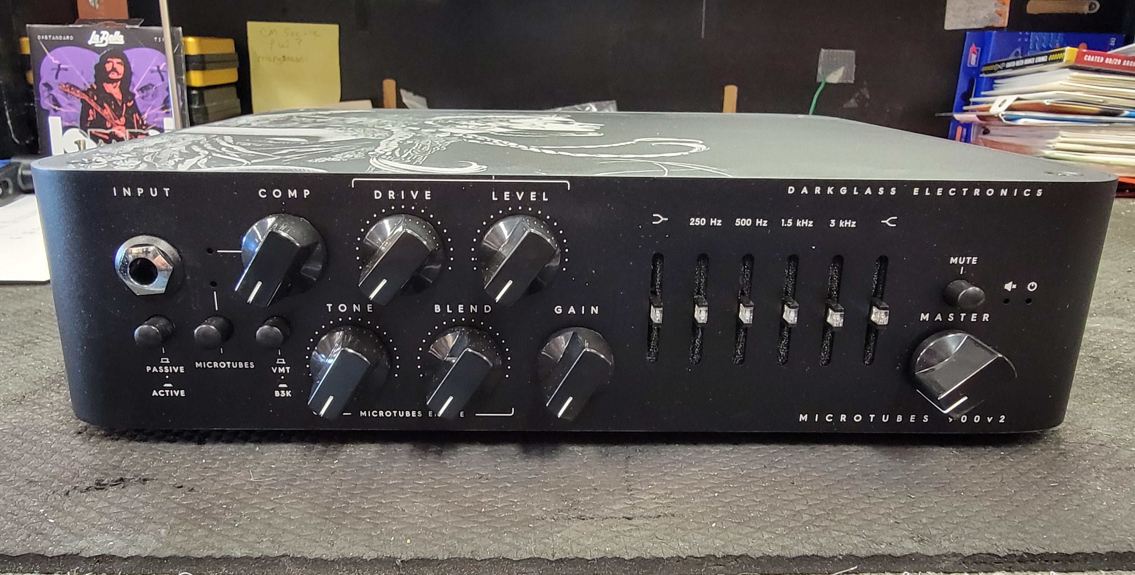 Darkglass Microtubes 900 V2 Euryale Limited Edition bass amp head - rear panel
