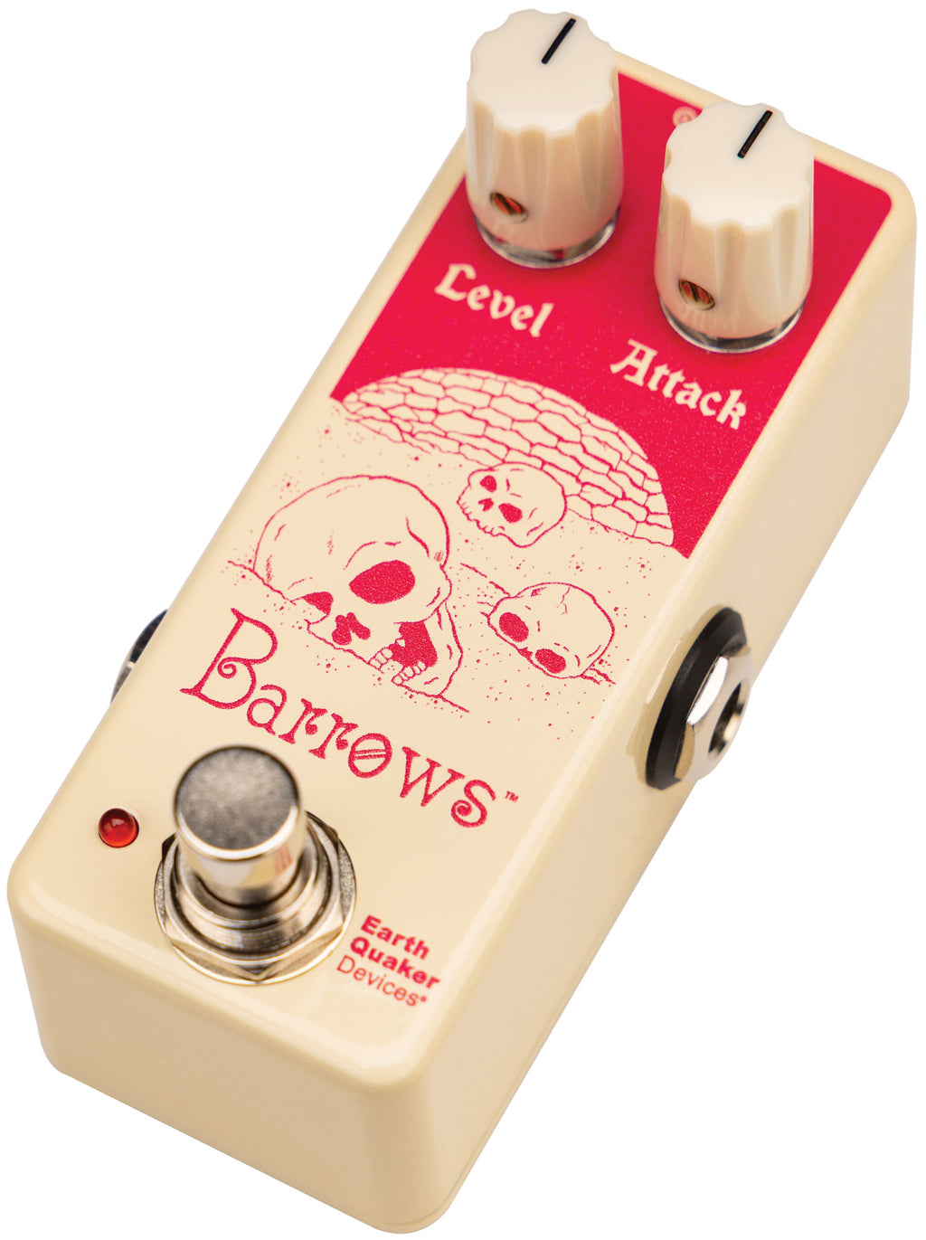 EarthQuaker Devices Barrows Fuzz Attacker pedal - side view