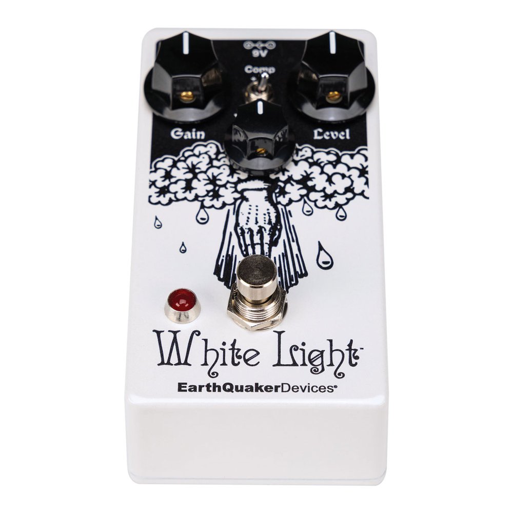 EarthQuaker Devices White Light V2 overdrive pedal — side view