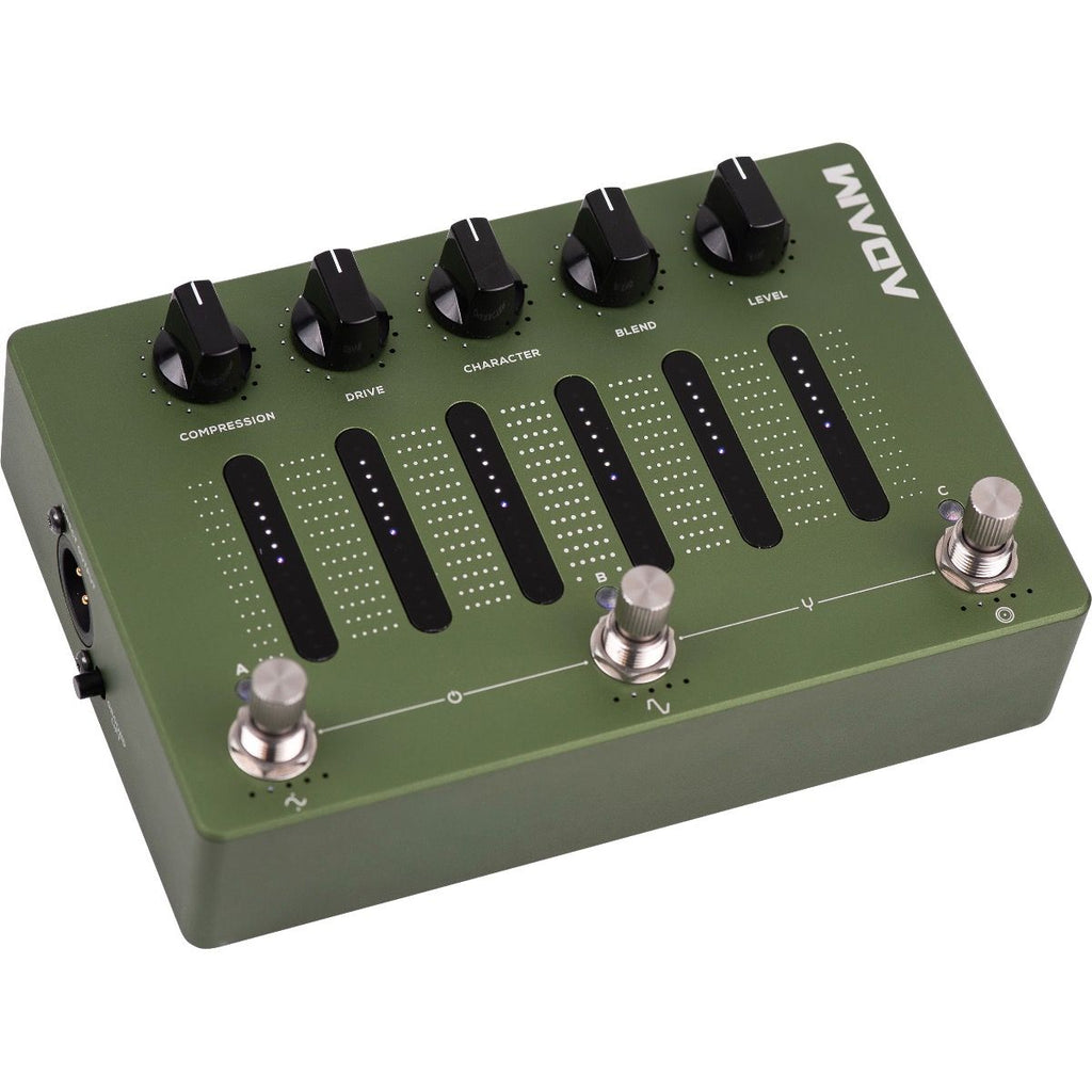 Darkglass ADAM green bass pedal — detail view