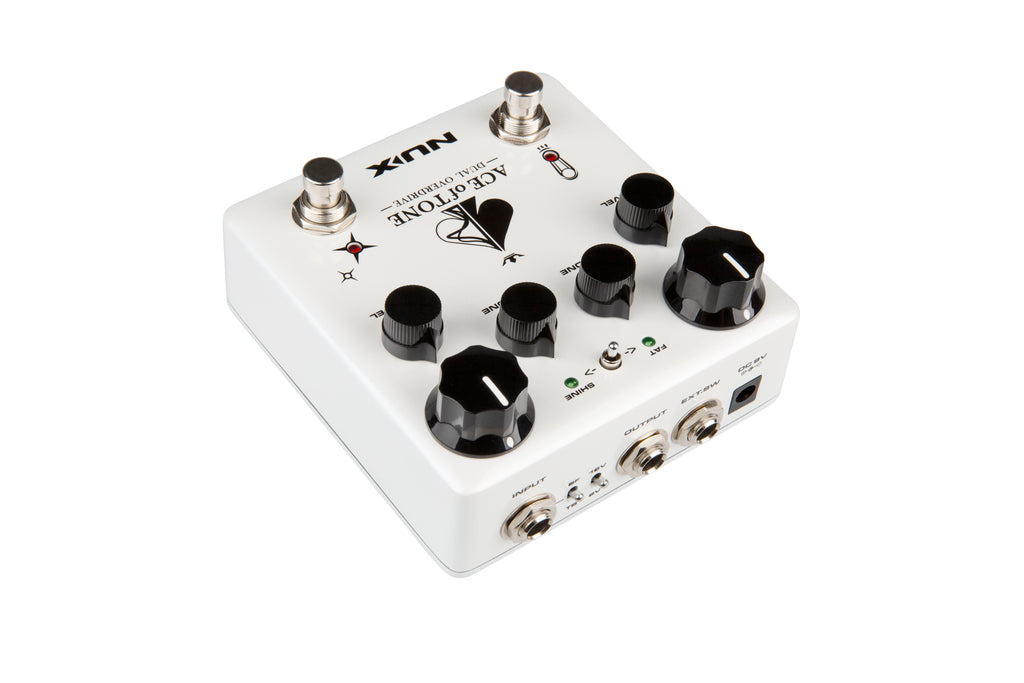 NUX NDO-5 Ace of Tone dual overdrive pedal — rear panel view