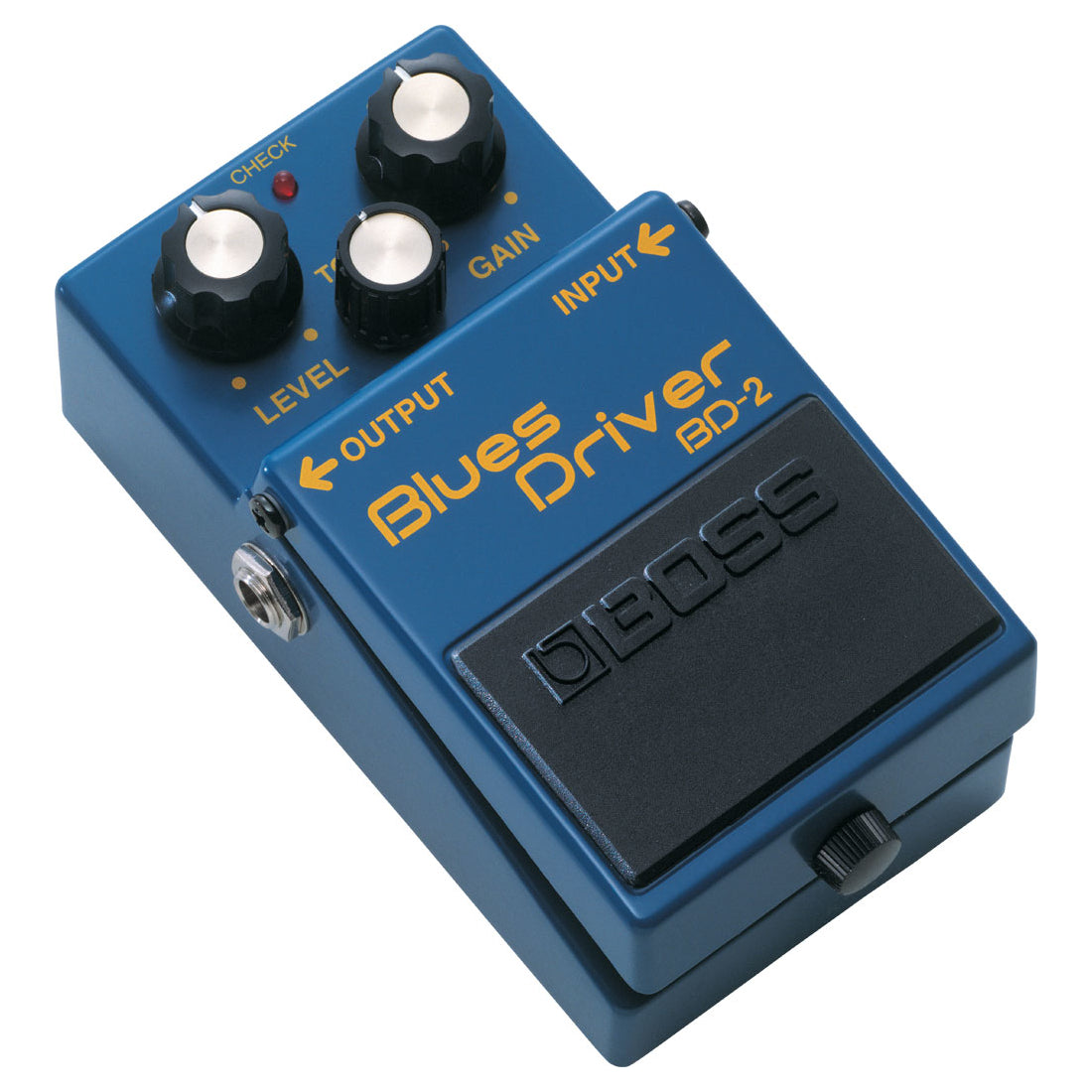Boss BD-2 Blues Driver overdrive pedal top control panel