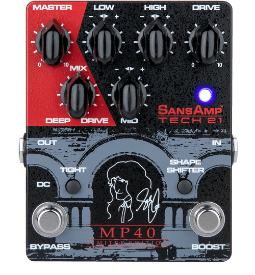 New Tech 21 SansAmp MP40 Limited Edition Geddy Lee Signature Bass Guitar Effects Pedal