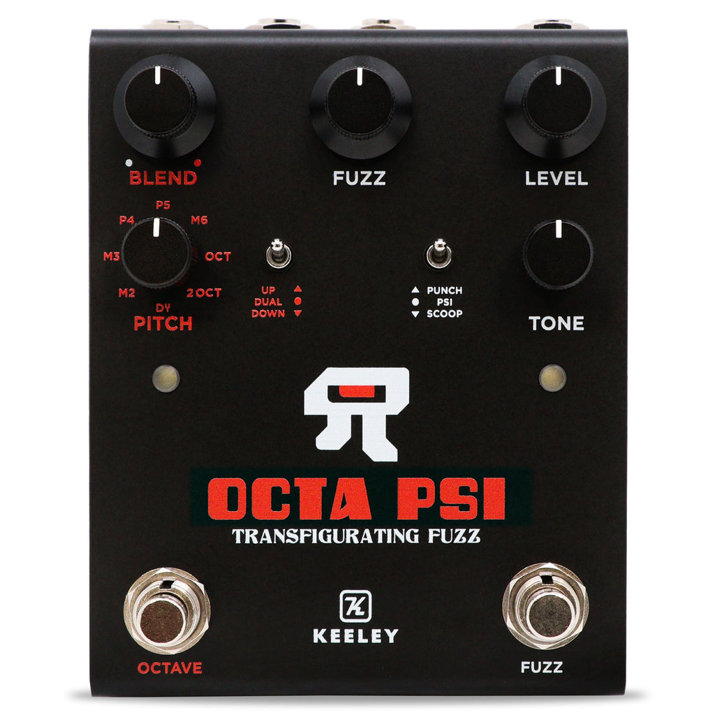 Keeley Octa Psi Transfigurating Fuzz pedal — top view