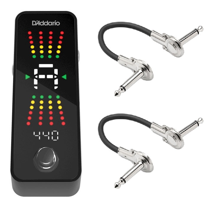 D'Addario CT-23 chromatic pedal tuner with included patch cables
