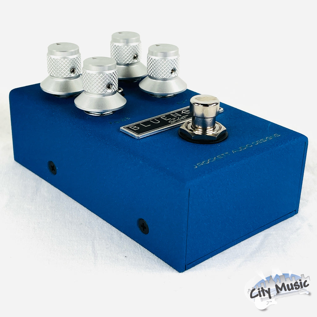 J. Rockett Blue Note Select overdrive pedal — angled view