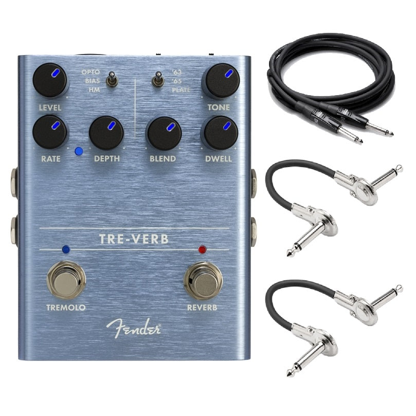 New Fender Tre-Verb Digital Reverb Tremolo Guitar Effects Pedal
