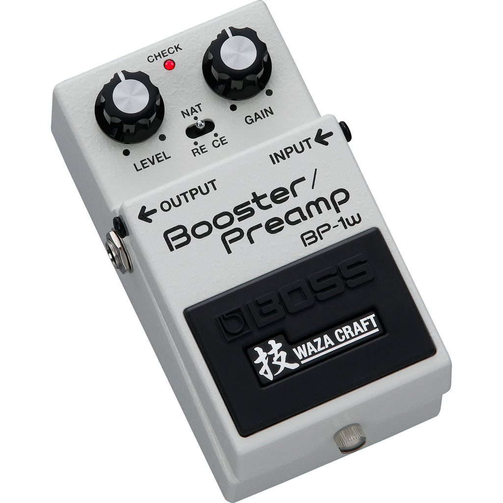 Boss BP-1W Waza Craft booster preamp pedal — side profile view