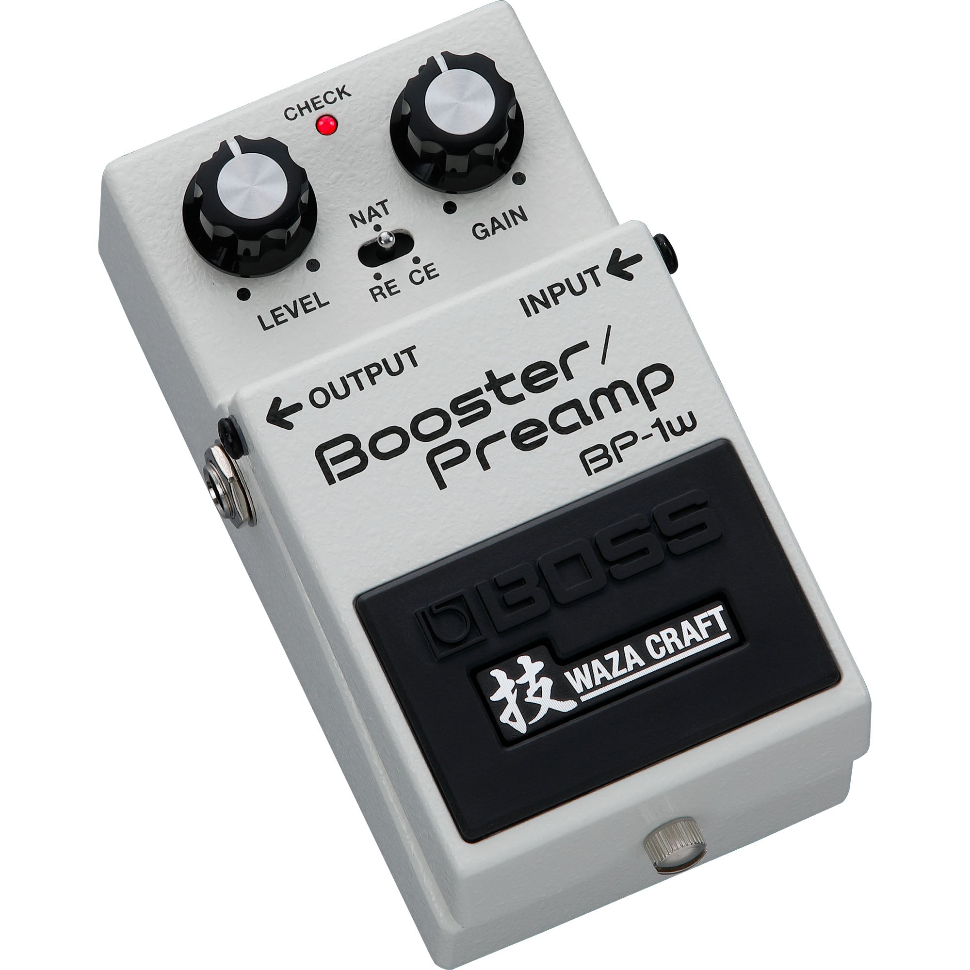 Boss BP-1W Waza Craft booster preamp pedal — side profile view